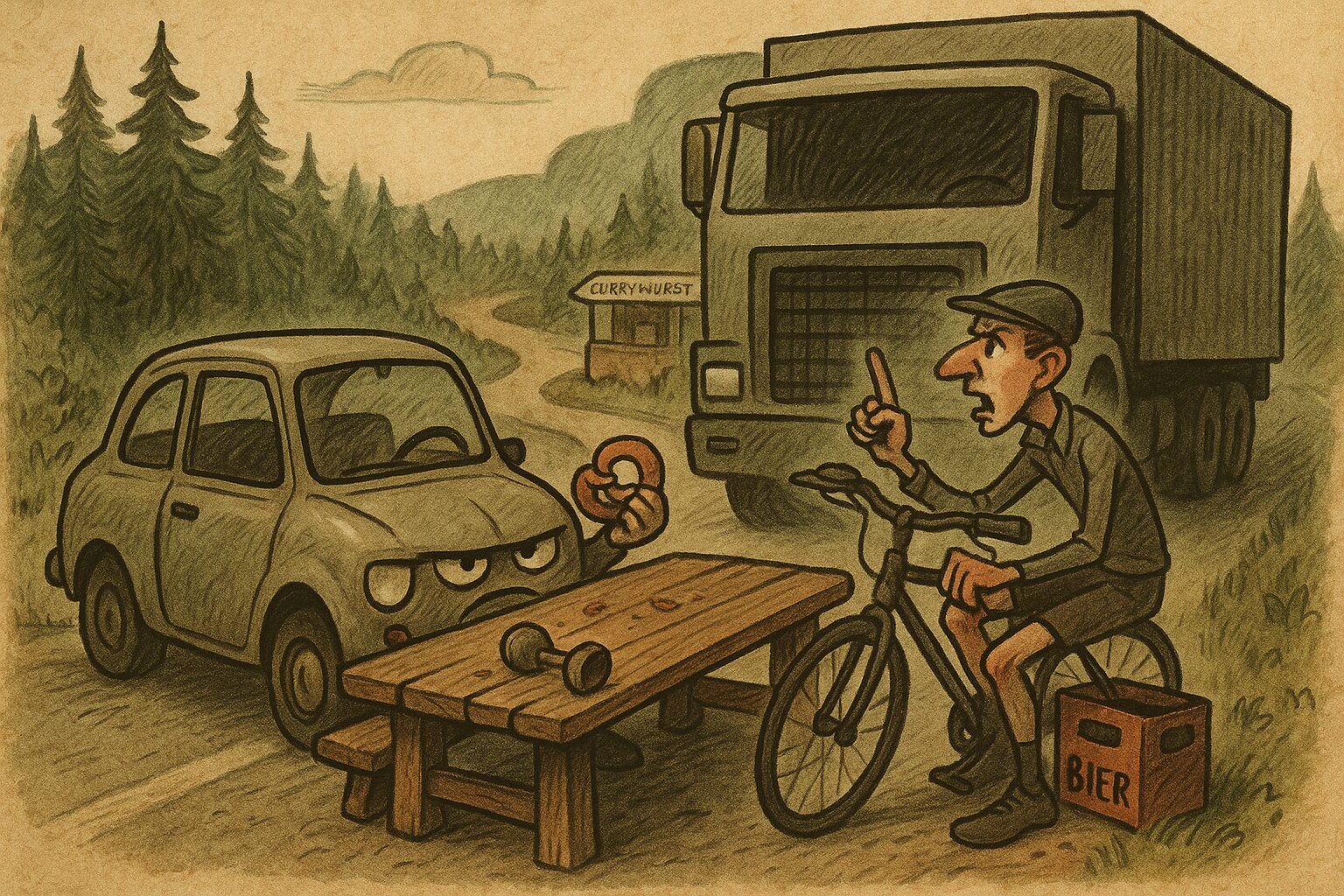 Mehr über den Artikel erfahren Radl vs. Blech vs. Monster-LKW – der tägliche Straßn-Kasperl in Bayern