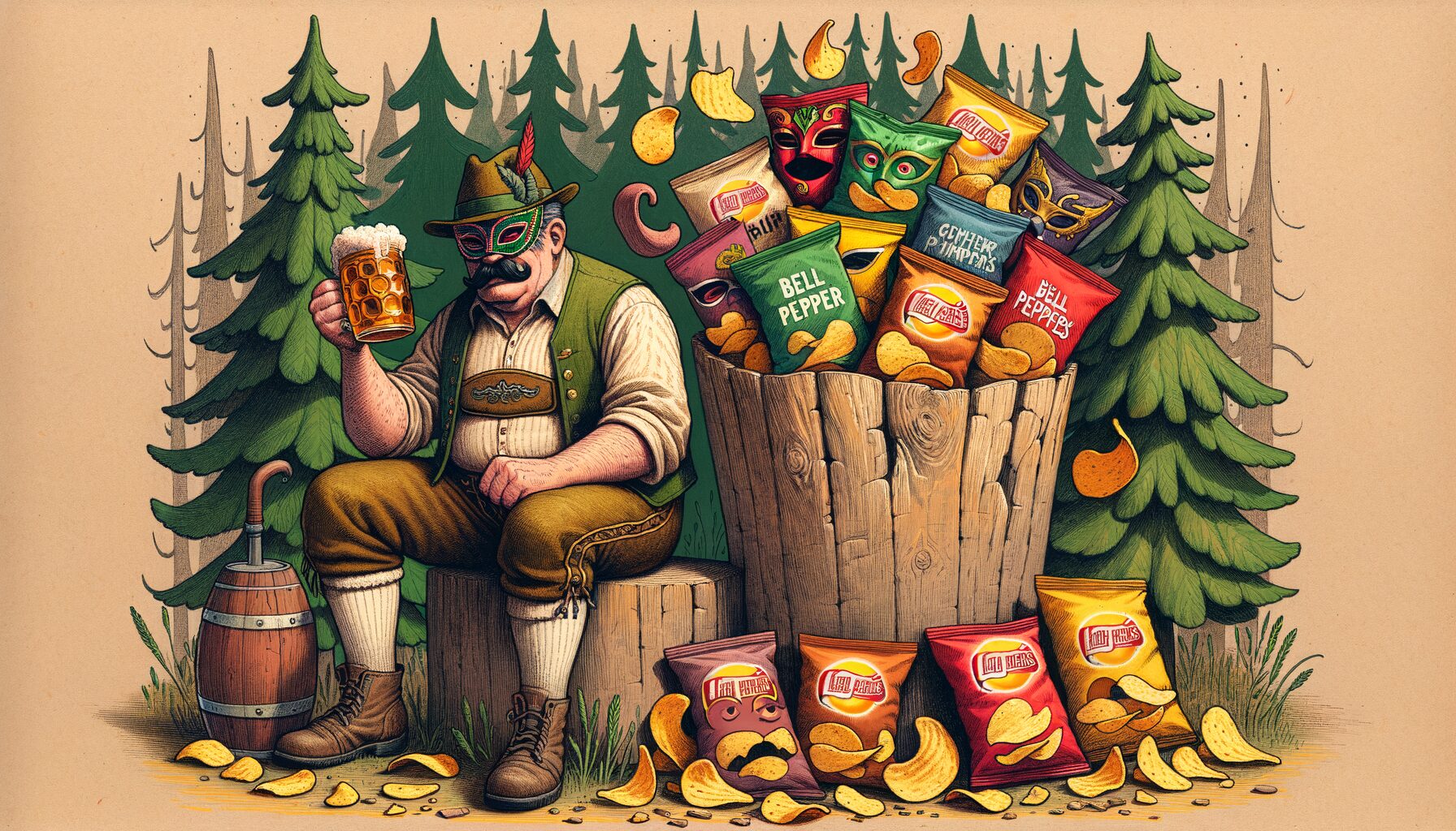 Mehr über den Artikel erfahren Chips im Woid – Vom g’scheiten Krach bis zum fadn Schmarrn