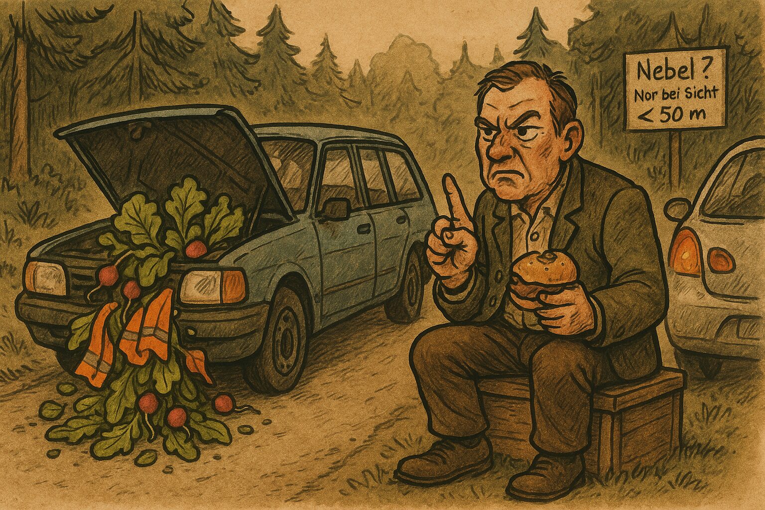 Mehr über den Artikel erfahren Blinker, Nebel und Sicherheitsabstand – oda: Wo san denn dei Hirnzellen, Spezl?