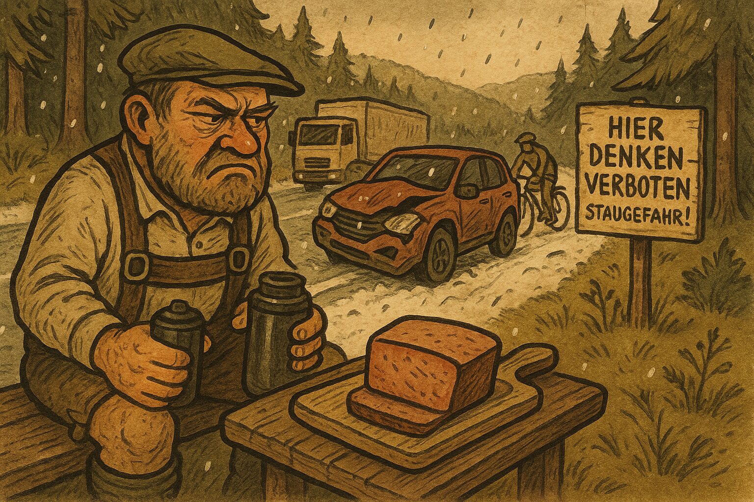 Mehr über den Artikel erfahren Erster Schnee in Passau – und schon is wieder alles im Eimer!